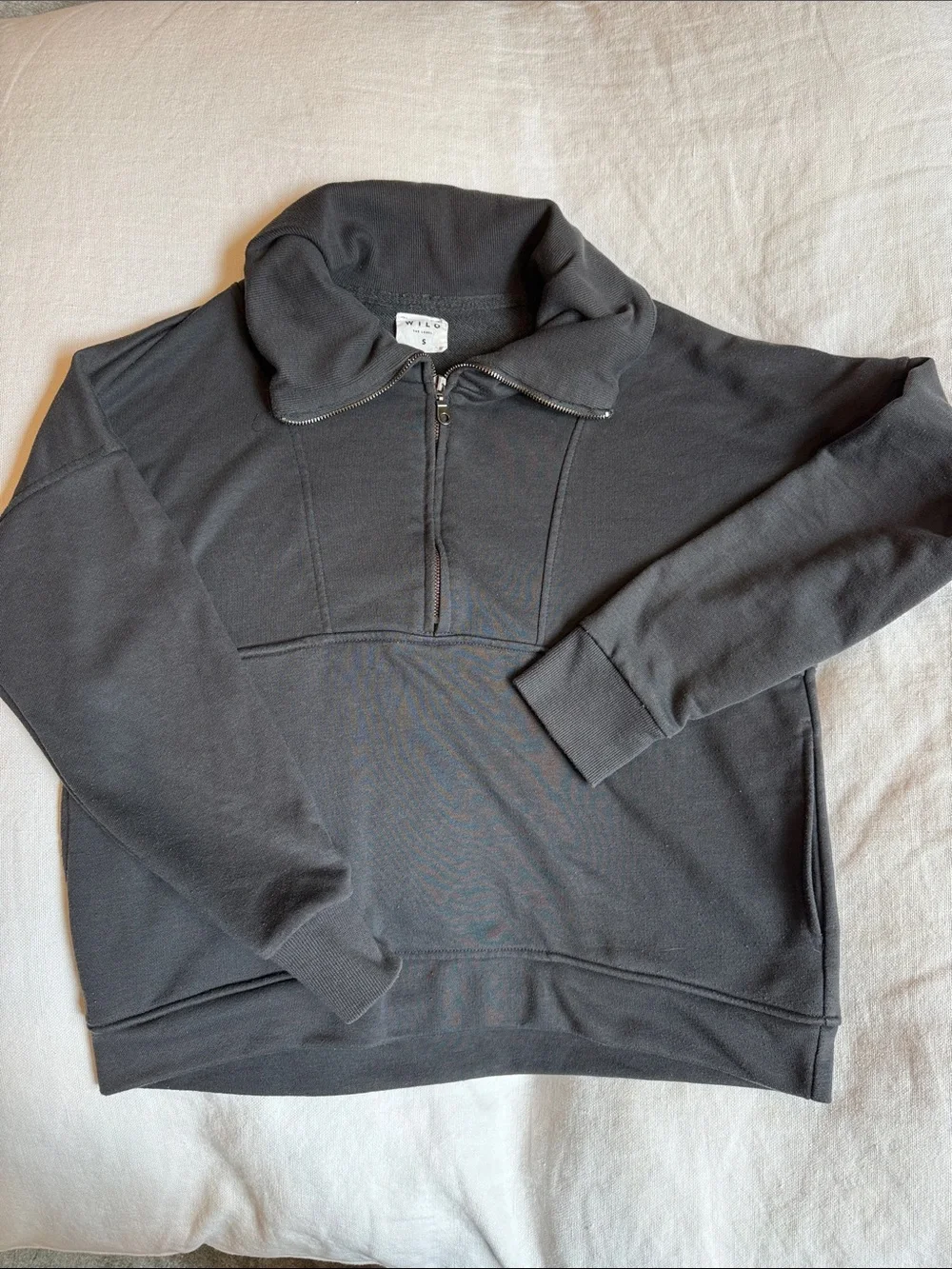 WILLOW Charcoal Half-Zip Pullover Sweatshirt - Women's
